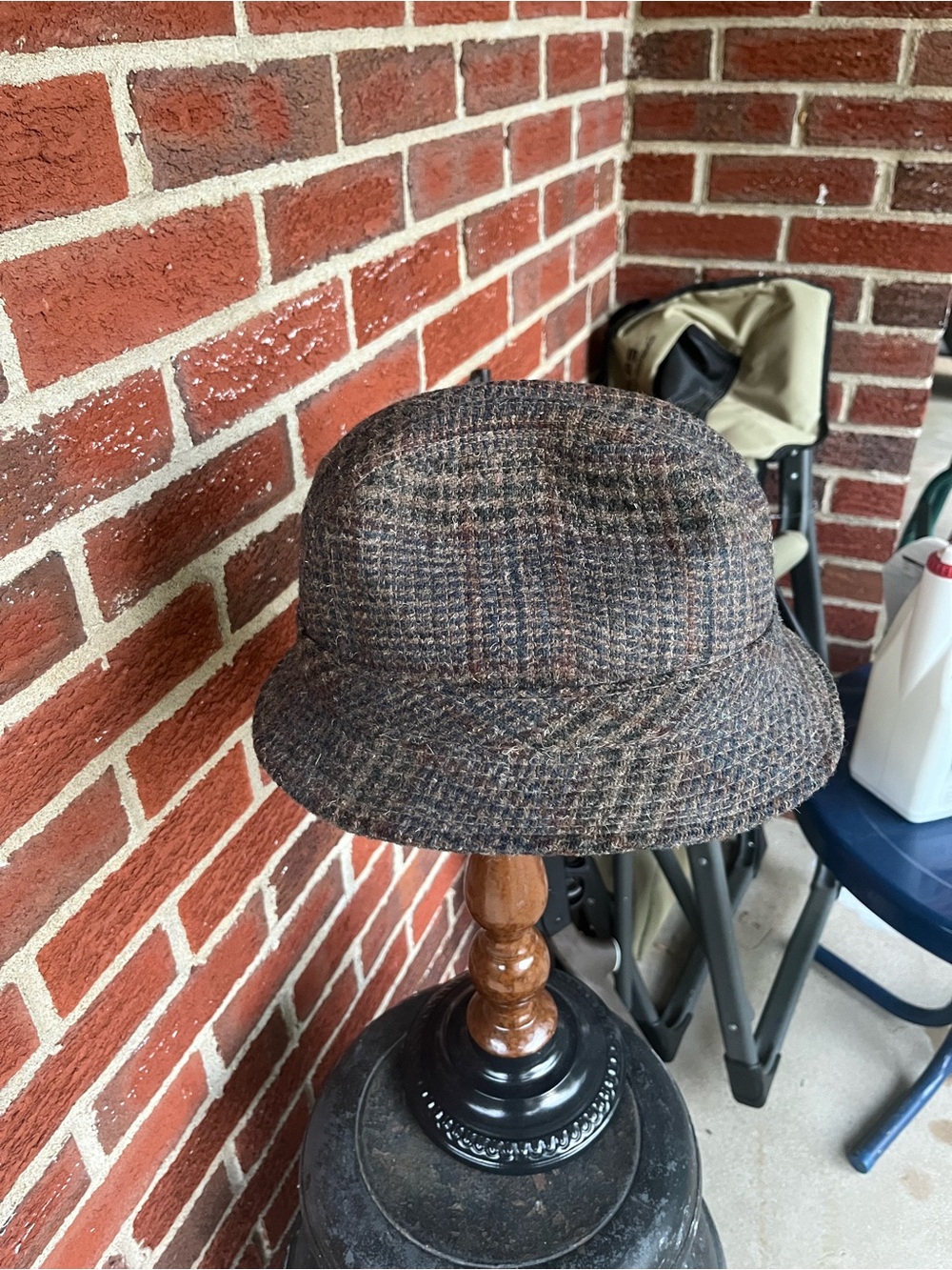 Pendleton Brown Plaid Wool Bucket Hat